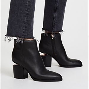 Alexander Wang Gabi Black Leather Booties